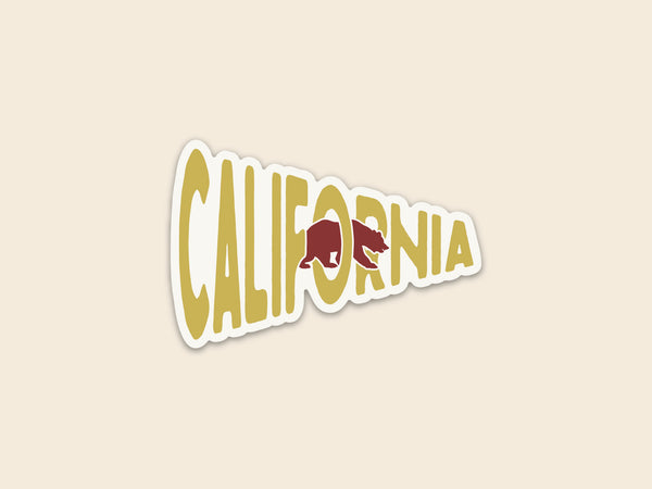 California 3" State Bear Sticker