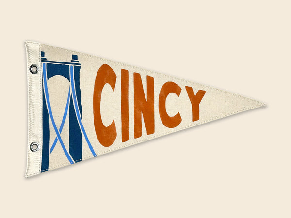 Cincy Roebling Bridge Pennant