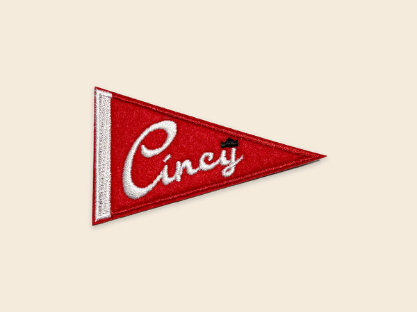 Cincy Felt Iron-On Pennant Patch