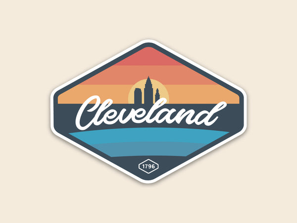 Cleveland 3" Skyline Sunset Sticker