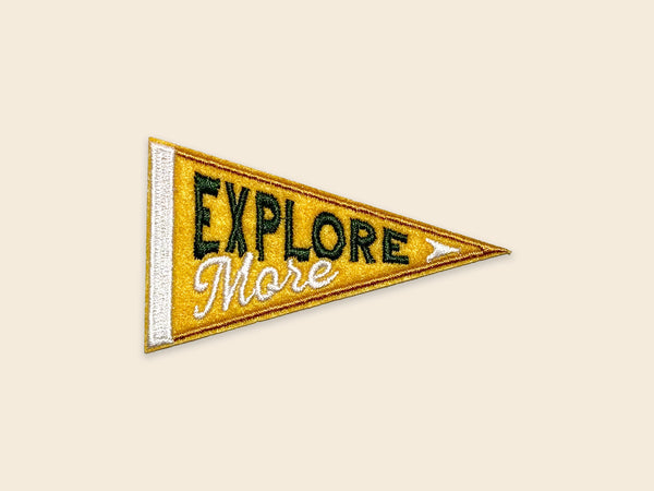 Explore More Felt Iron-On Pennant Patch