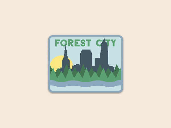 Forest City 3" Cleveland City Skyline Sticker