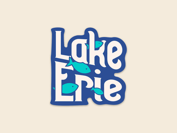 Lake Erie 3" Sticker - Weather Resistant Vinyl