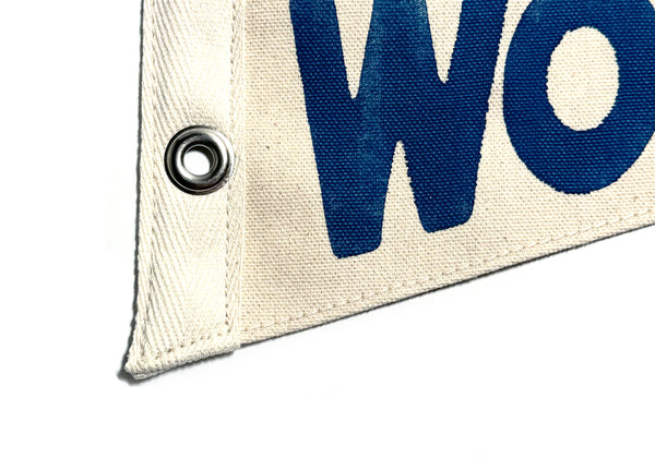 Lakewood Waves Vintage-Inspired Canvas Pennant