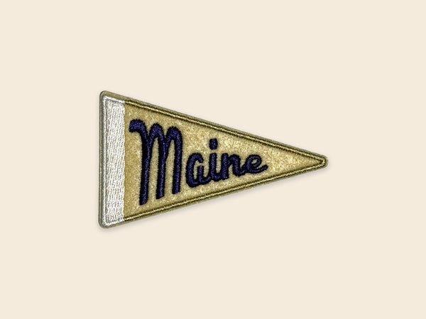 Maine Felt Iron-On Pennant Patch