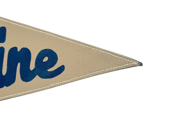 Maine Script Canvas Pennant