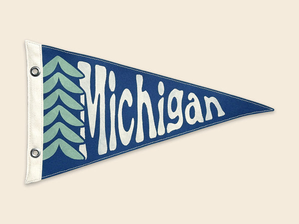 Michigan Tree Vintage-Inspired Pennant