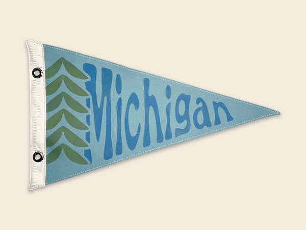 Michigan Tree Vintage-Inspired Pennant