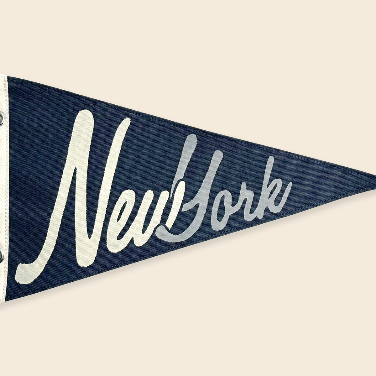 New York City Script Pennant | Vintage Hand-Painted Canvas Flag | Wild ...