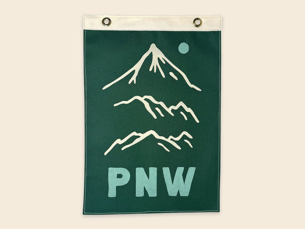 Pacific Northwest (PNW) Mountains Camp Flag