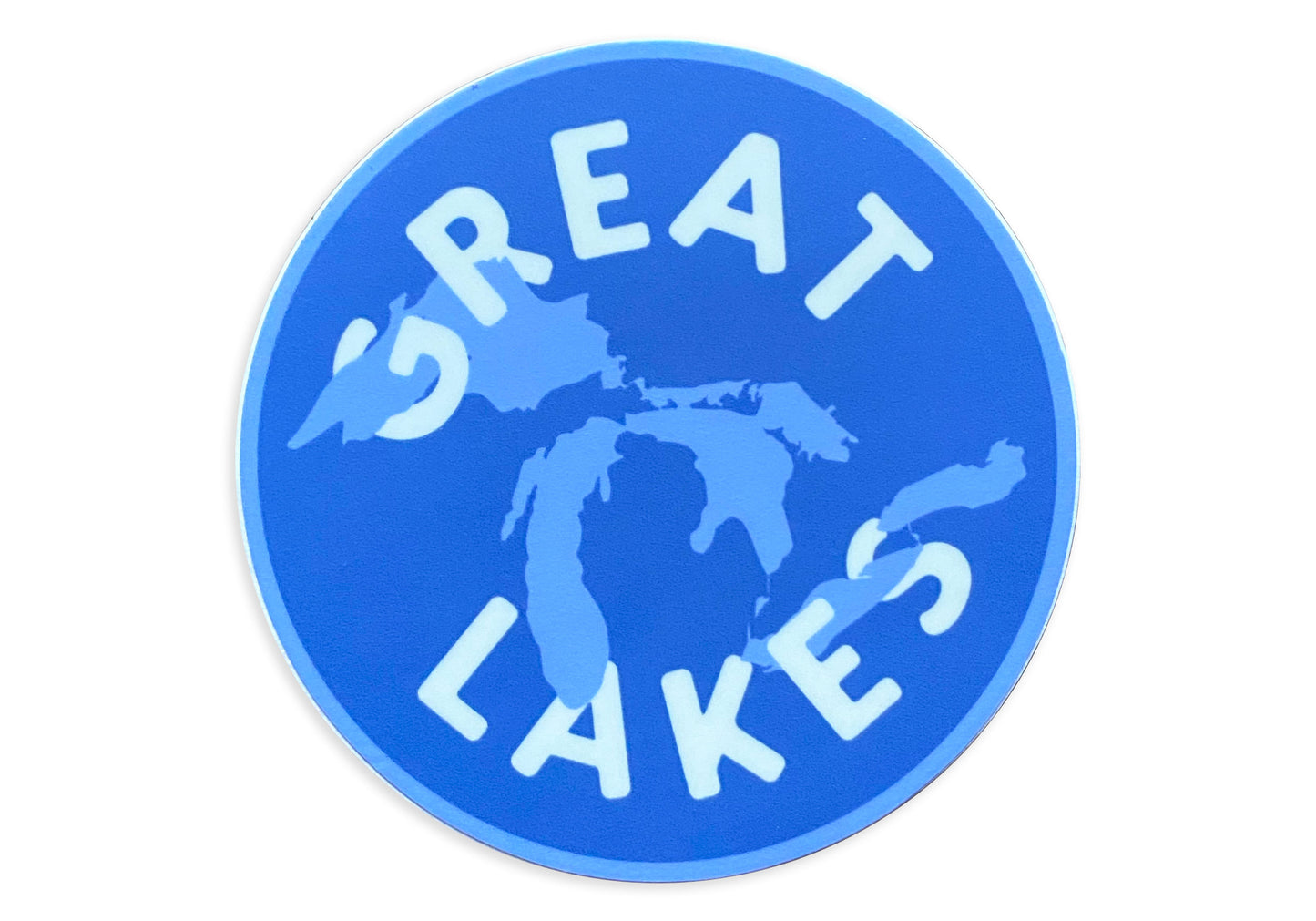 Great Lakes 3" Round Sticker - Weather Resistant Vinyl