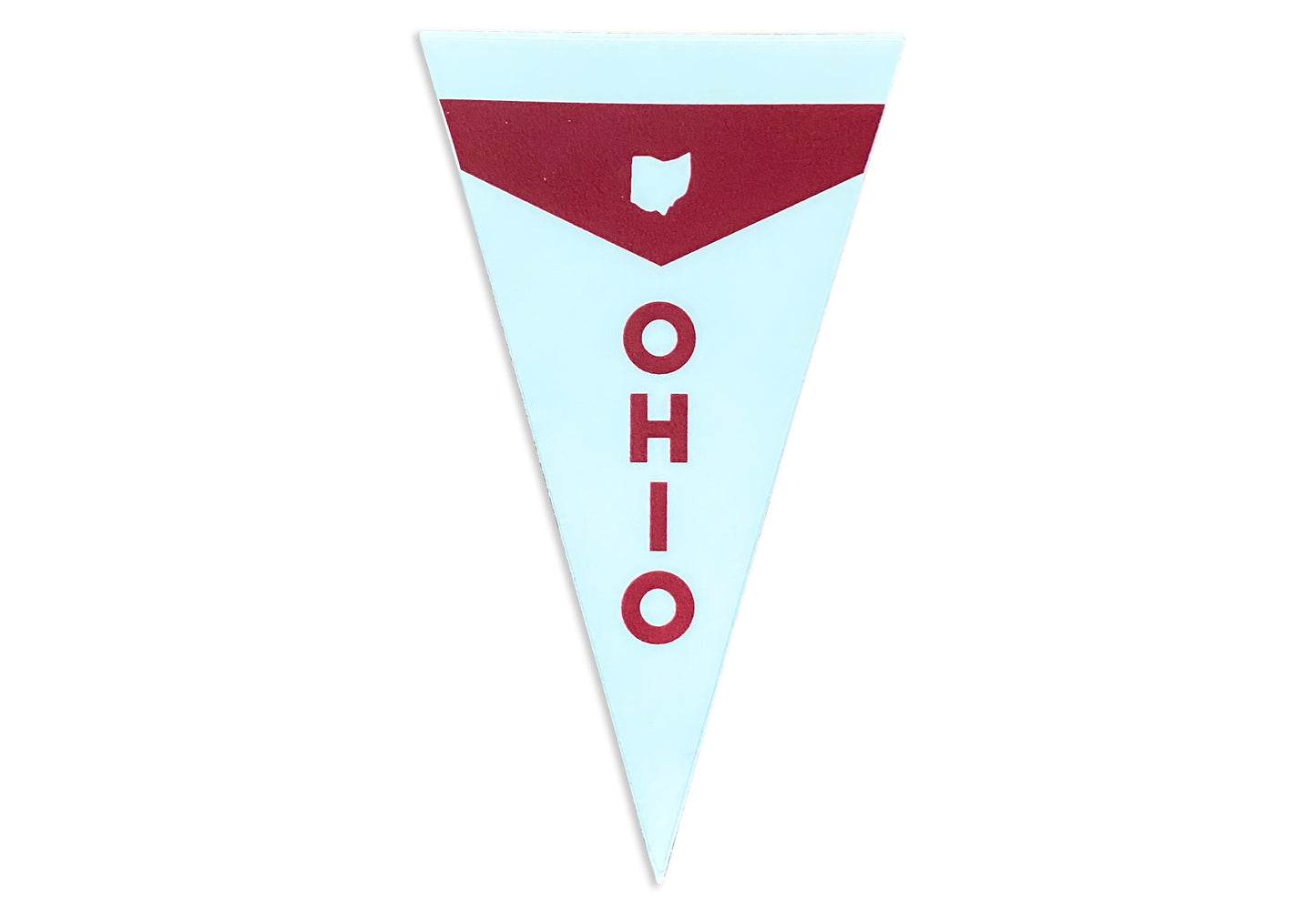 Ohio Retro Pennant 3" Sticker