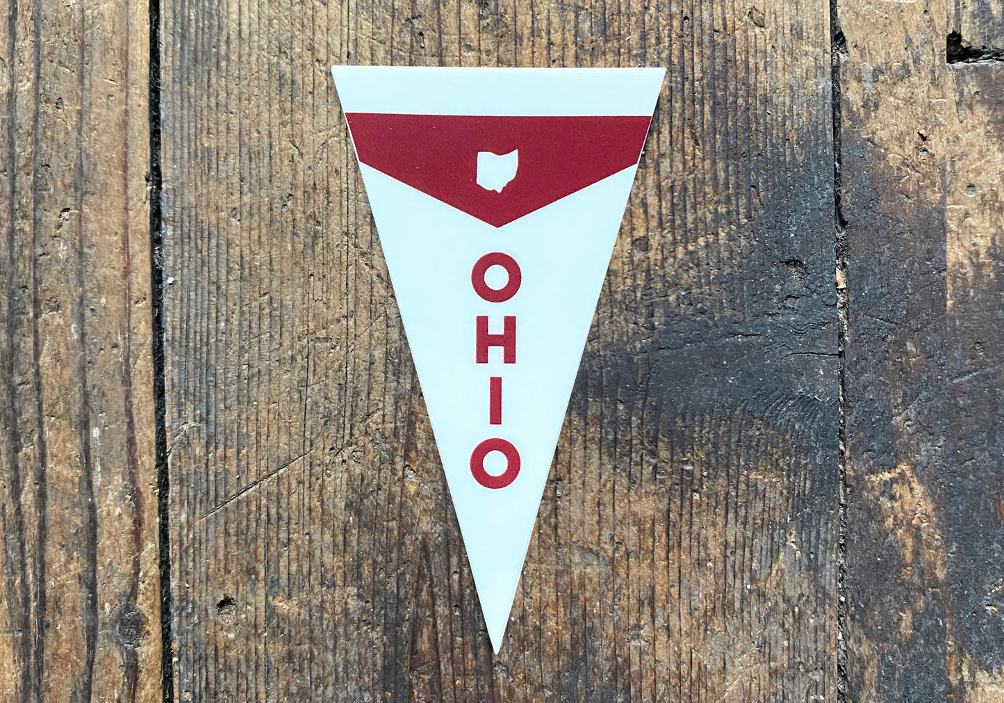 Ohio Retro Pennant 3" Sticker
