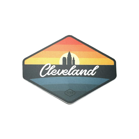 Cleveland 3" Skyline Sunset Sticker