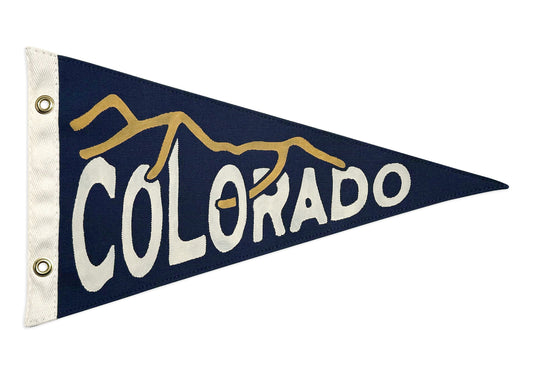 Colorado Mountain Vintage-Inspired Pennant