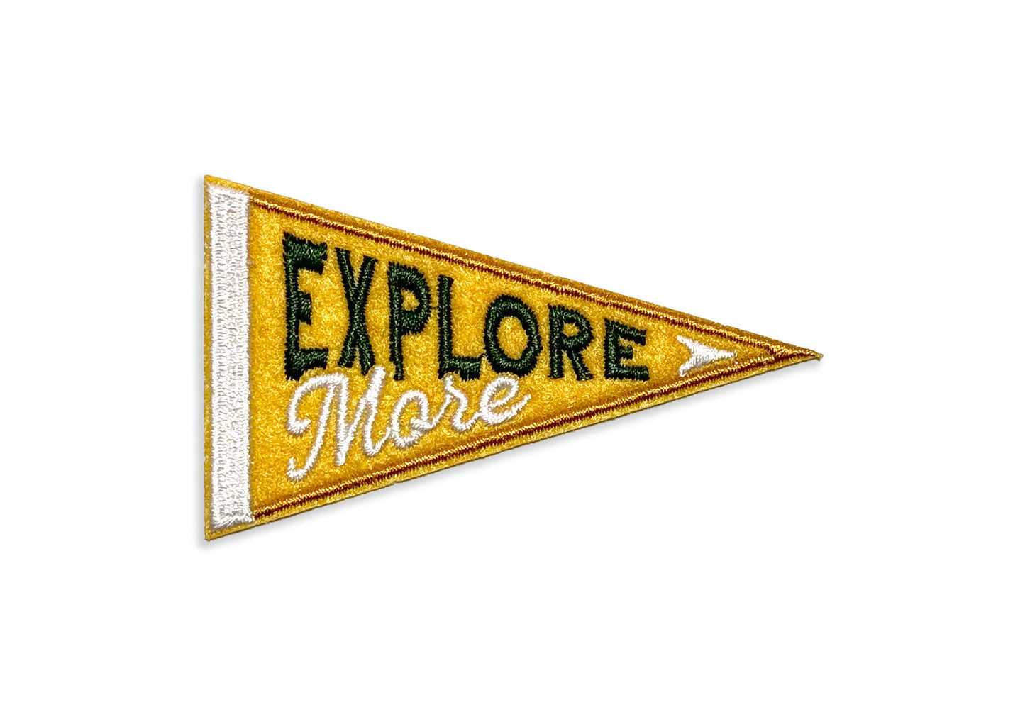 Explore More Felt Iron-On Pennant Patch