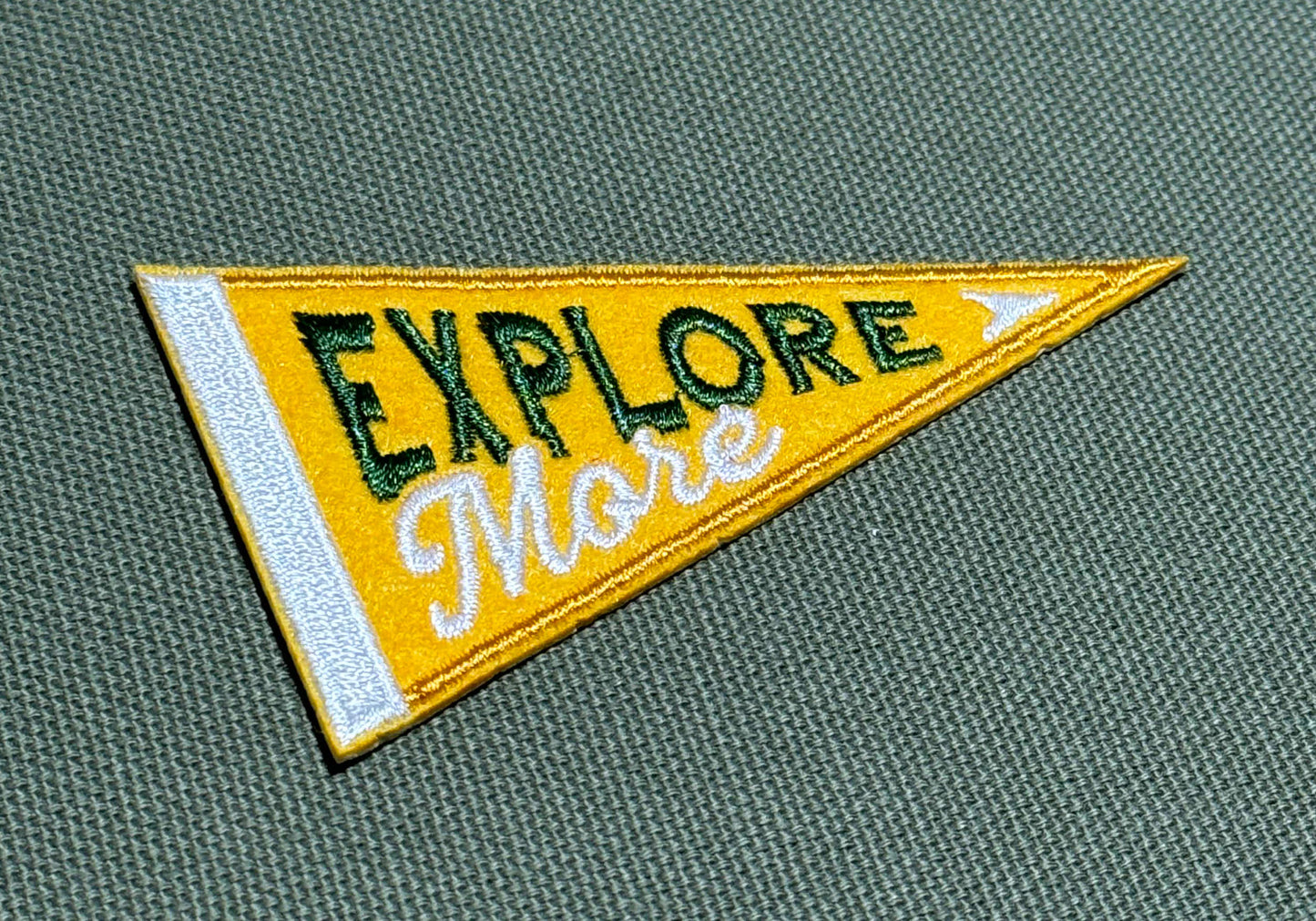 Explore More Felt Iron-On Pennant Patch