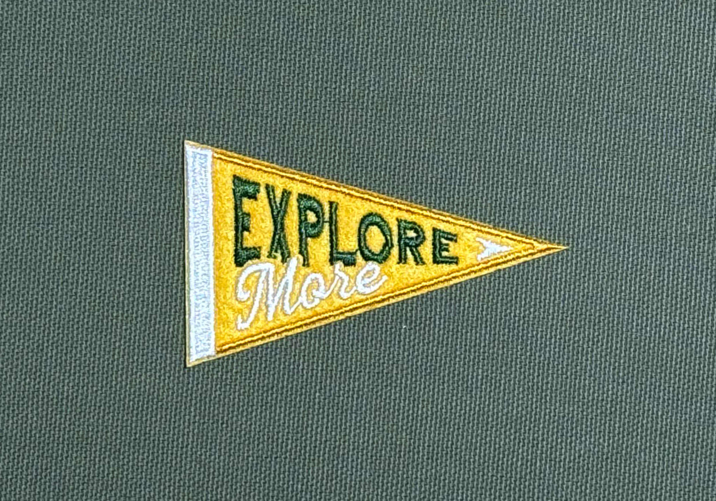 Explore More Felt Iron-On Pennant Patch