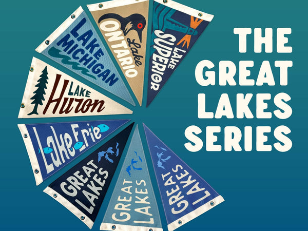 Great Lakes 3" Round Sticker - Weather Resistant Vinyl
