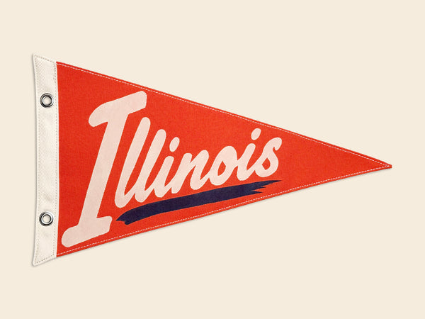 Illinois Vintage-Inspired Pennant