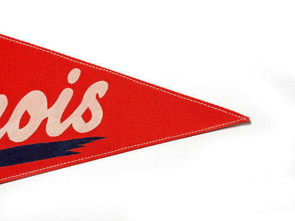 Illinois Vintage-Inspired Pennant