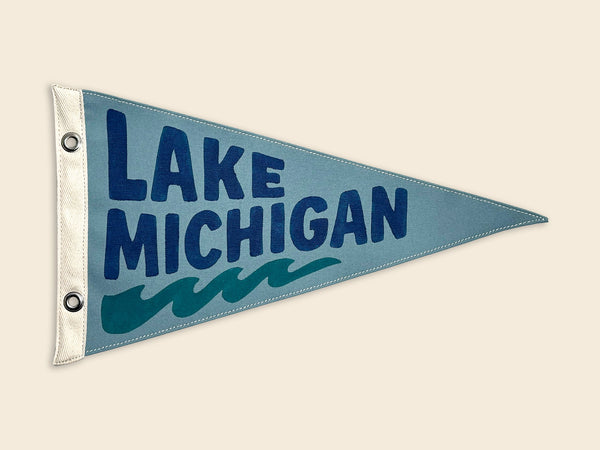 Lake Michigan Vintage-Inspired Pennant