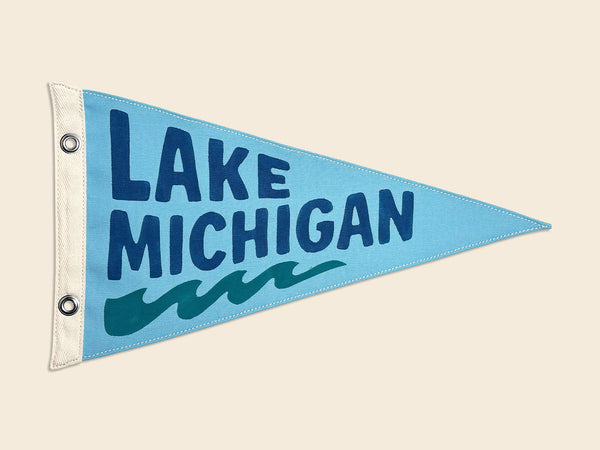Lake Michigan Vintage-Inspired Pennant