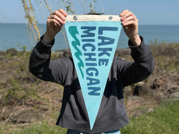 Lake Michigan Vintage-Inspired Pennant