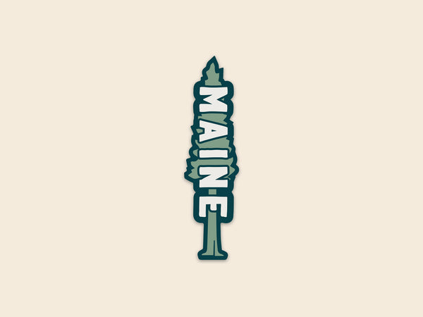 Maine State Park Tree 3" Sticker