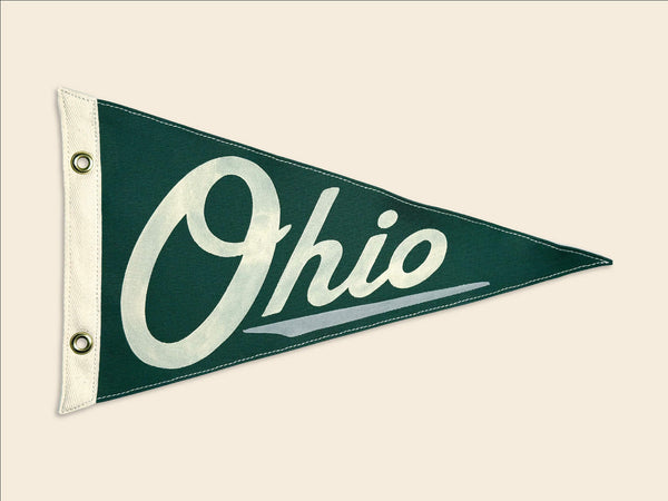 Ohio Green Script Vintage-Inspired Pennant