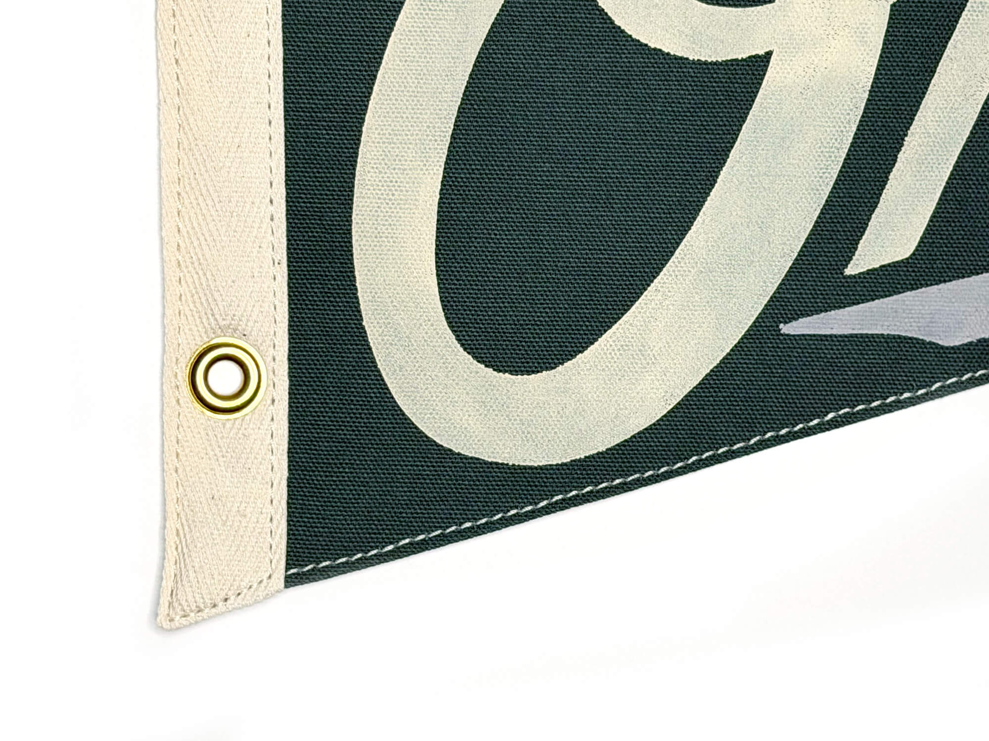 Ohio Green Script Vintage-Inspired Pennant | Hand-Painted Canvas