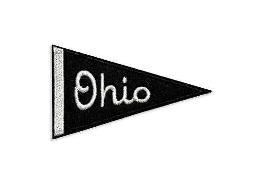 Ohio Script Felt Iron-On Pennant Patch