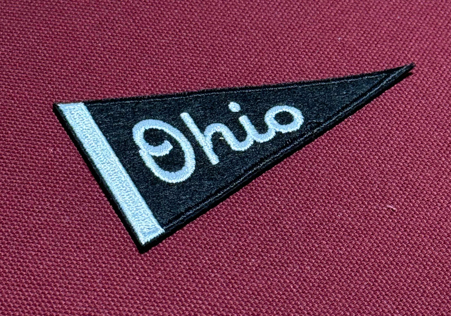 Ohio Script Felt Iron-On Pennant Patch