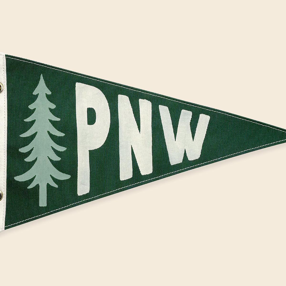 Pacific Northwest PNW Pennant | Hand-Painted Canvas Flag | Wild Northland