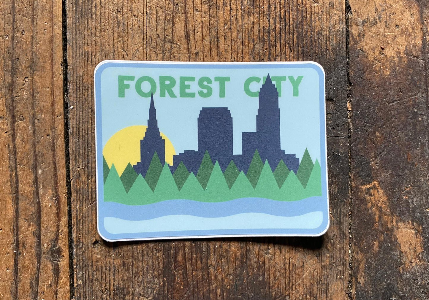Forest City 3" Cleveland City Skyline Sticker